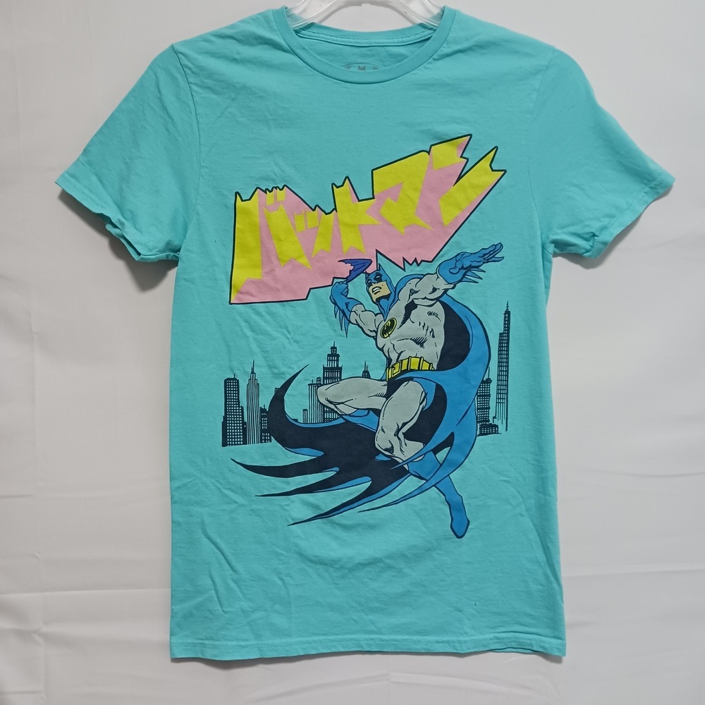Bat Man unisex Aqua Blue T-shirt Sz S